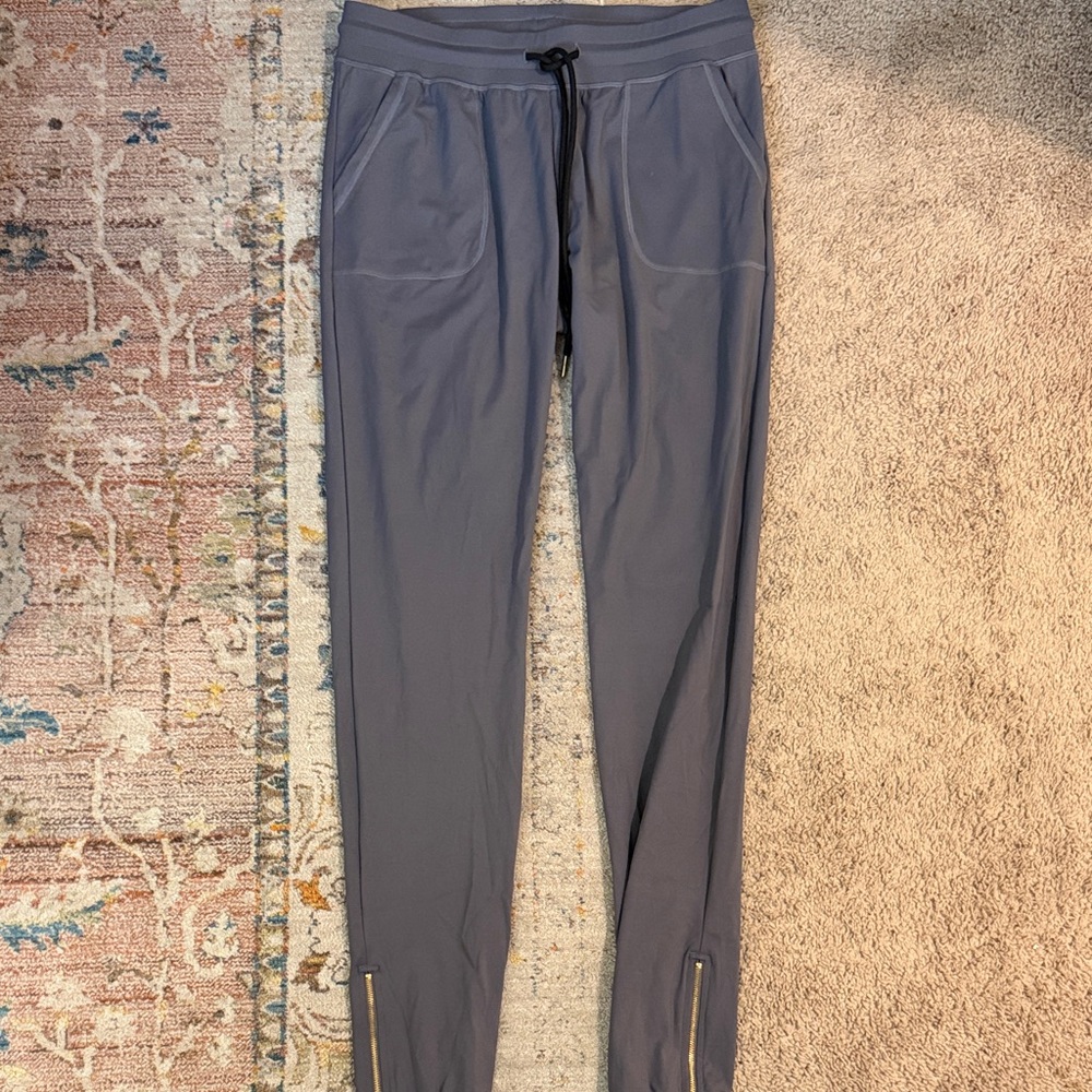 Women’s Gray Track Jogger Pants - Breathable Activewear